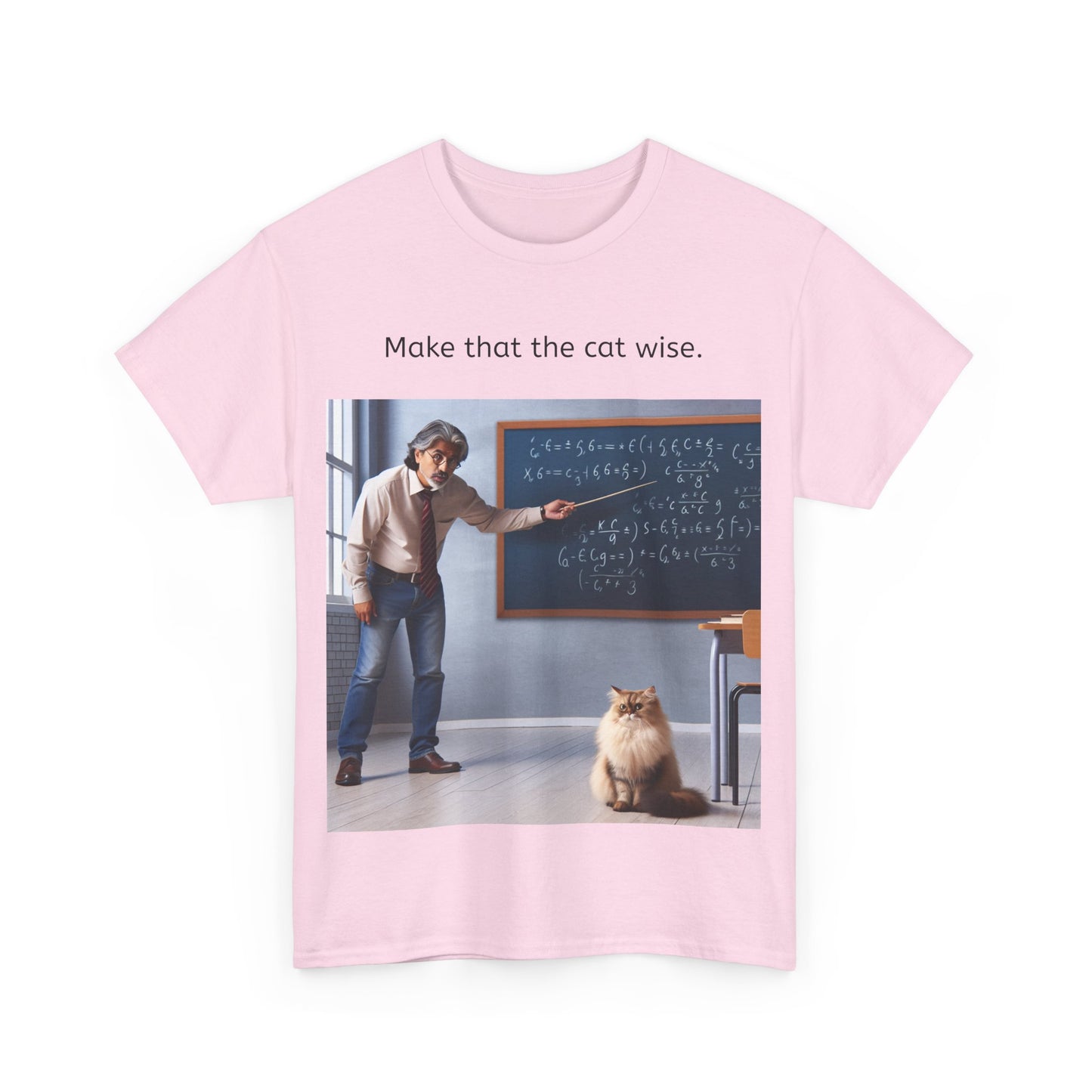 Grappige Unisex Katoenen T-Shirt - Make that the cat wise - Pun Funny Dutch Shirt Language Gift Idea