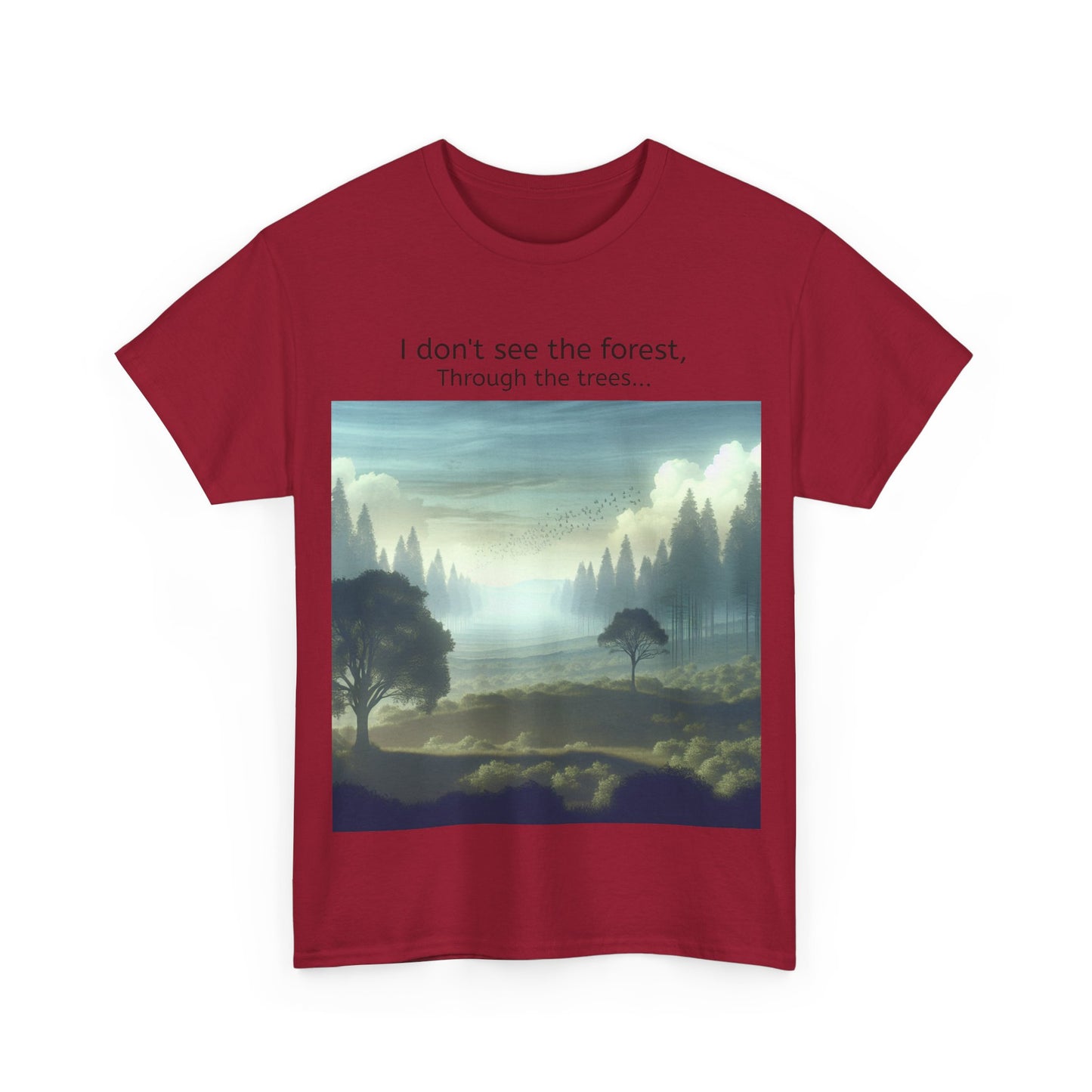 Grappige Unisex Katoenen T-Shirt - I dont see the forest through the trees - Pun Funny Dutch Shirt Language Gift Idea