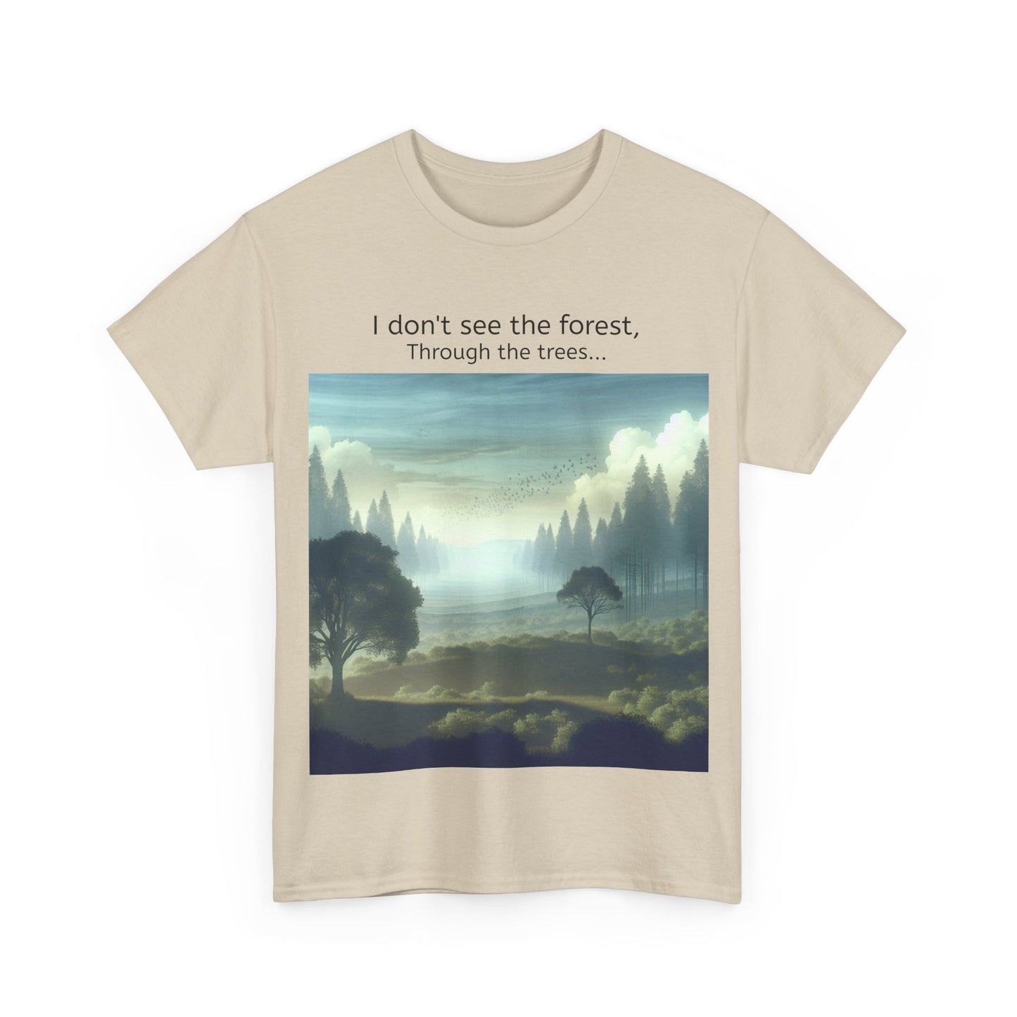 Grappige Unisex Katoenen T-Shirt - I dont see the forest through the trees - Pun Funny Dutch Shirt Language Gift Idea