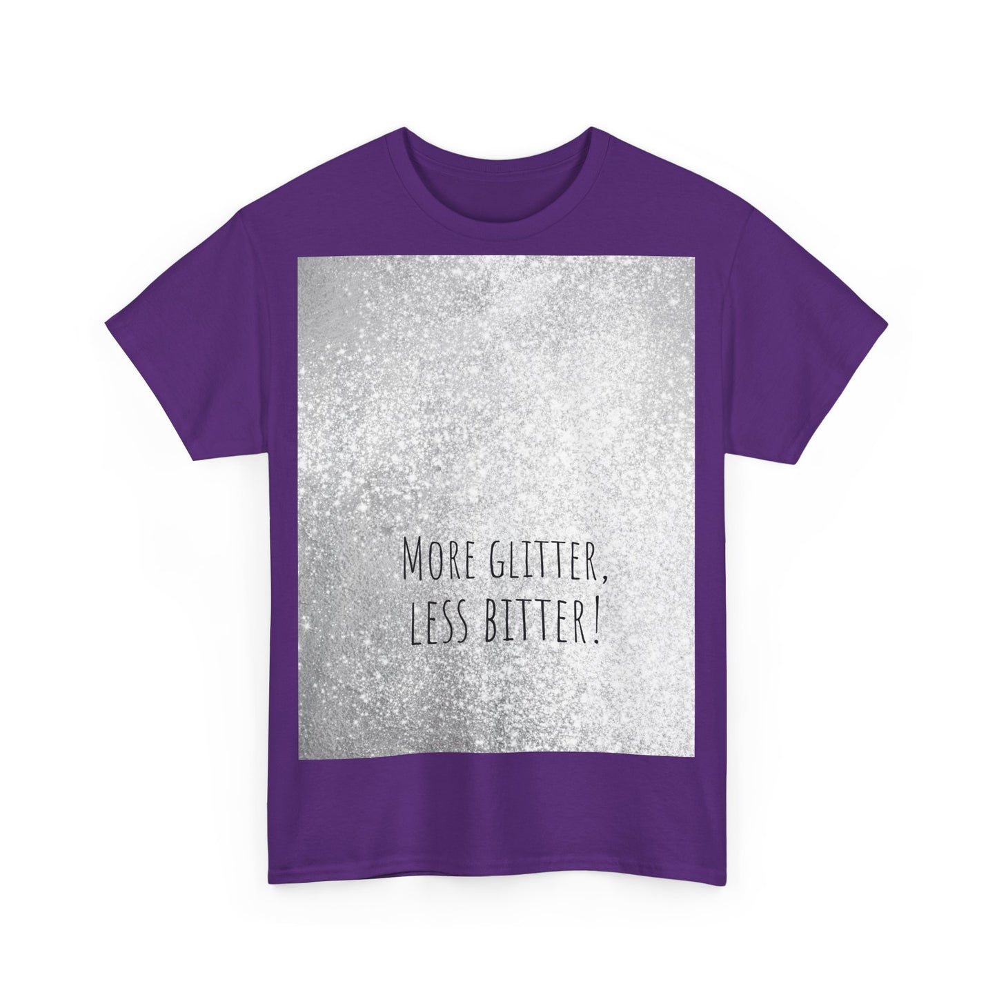More Glitter Less Bitter Funny Shirt, woordspeling Premium T-shirt, shirt grappige woordspeling, shirt glitter grap, shirt minder bitter