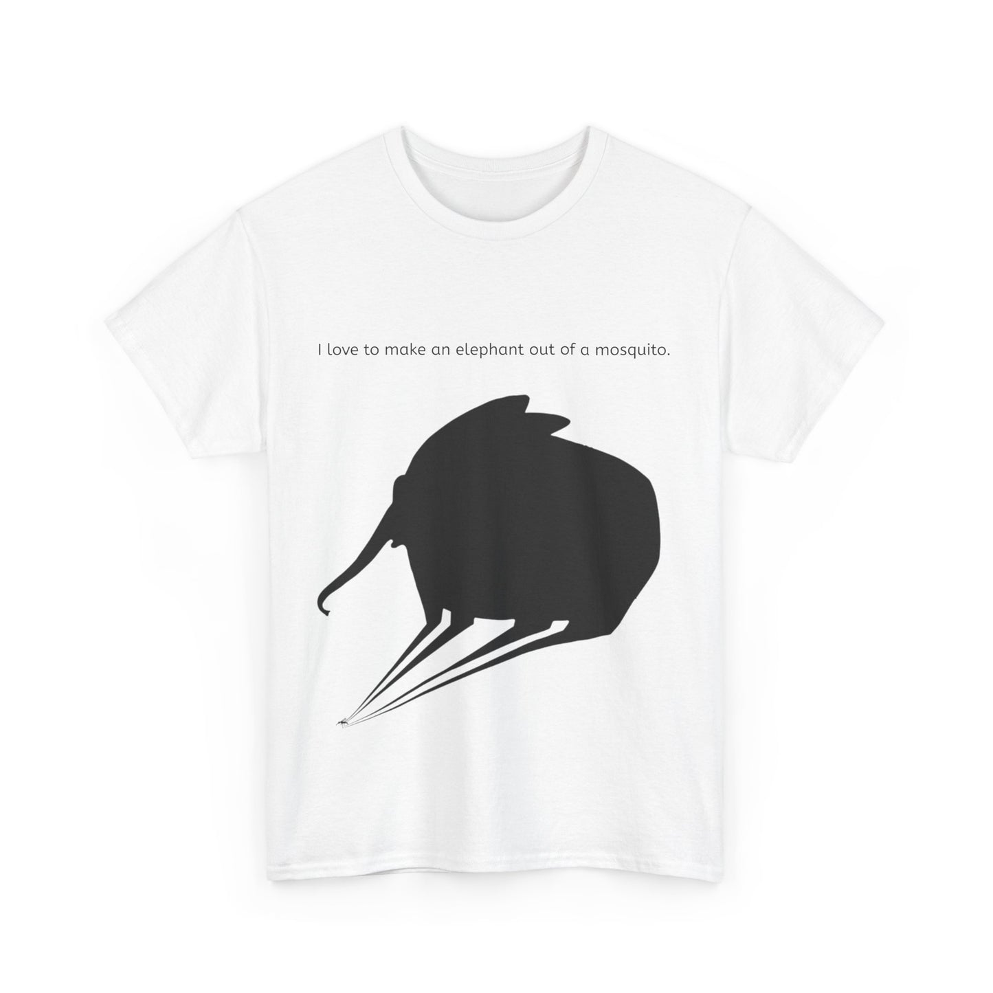 Grappige Unisex Katoenen T-Shirt - I love to make elephant mosquito - Pun Funny Dutch Shirt Language Gift Idea