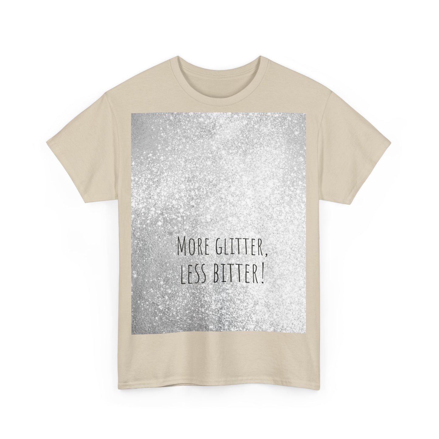 More Glitter Less Bitter Funny Shirt, woordspeling Premium T-shirt, shirt grappige woordspeling, shirt glitter grap, shirt minder bitter
