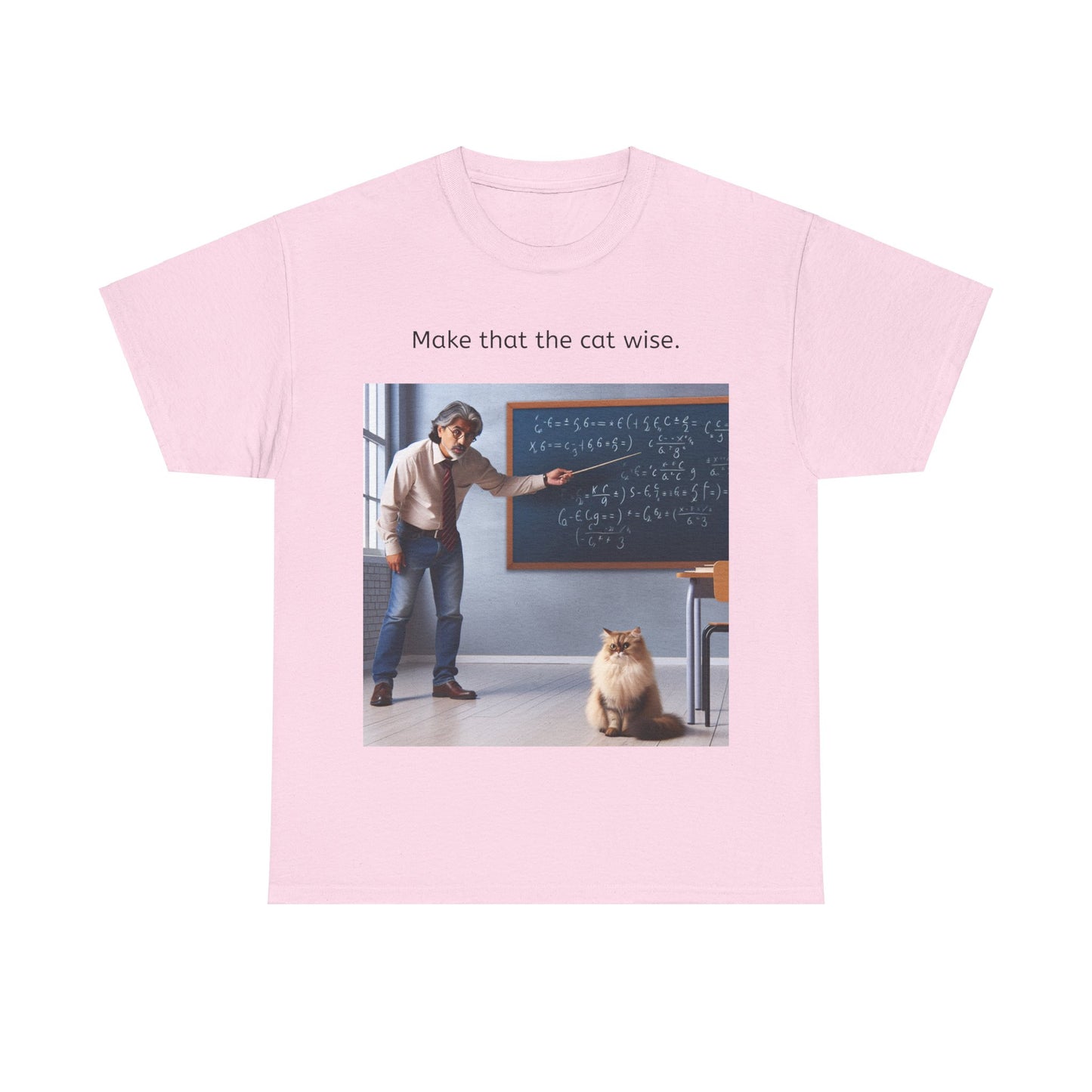 Grappige Unisex Katoenen T-Shirt - Make that the cat wise - Pun Funny Dutch Shirt Language Gift Idea