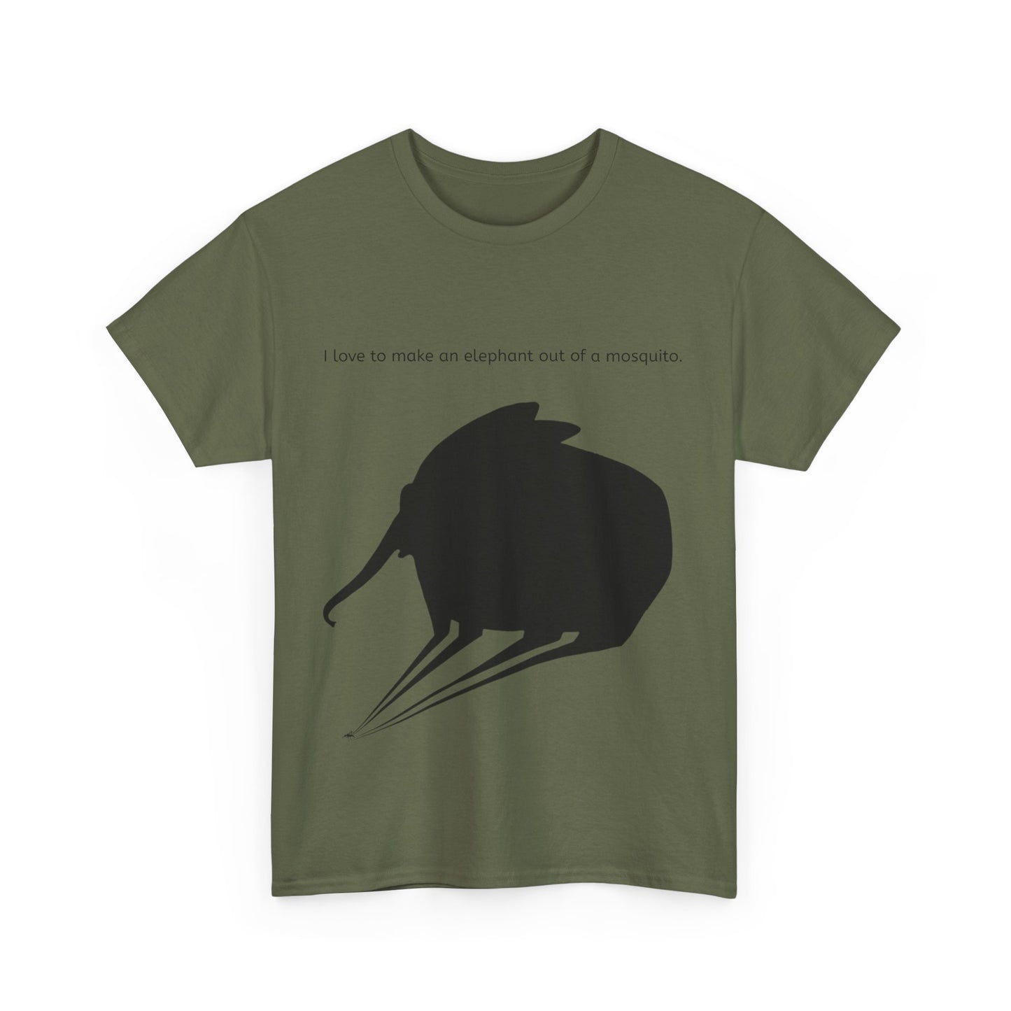 Grappige Unisex Katoenen T-Shirt - I love to make elephant mosquito - Pun Funny Dutch Shirt Language Gift Idea