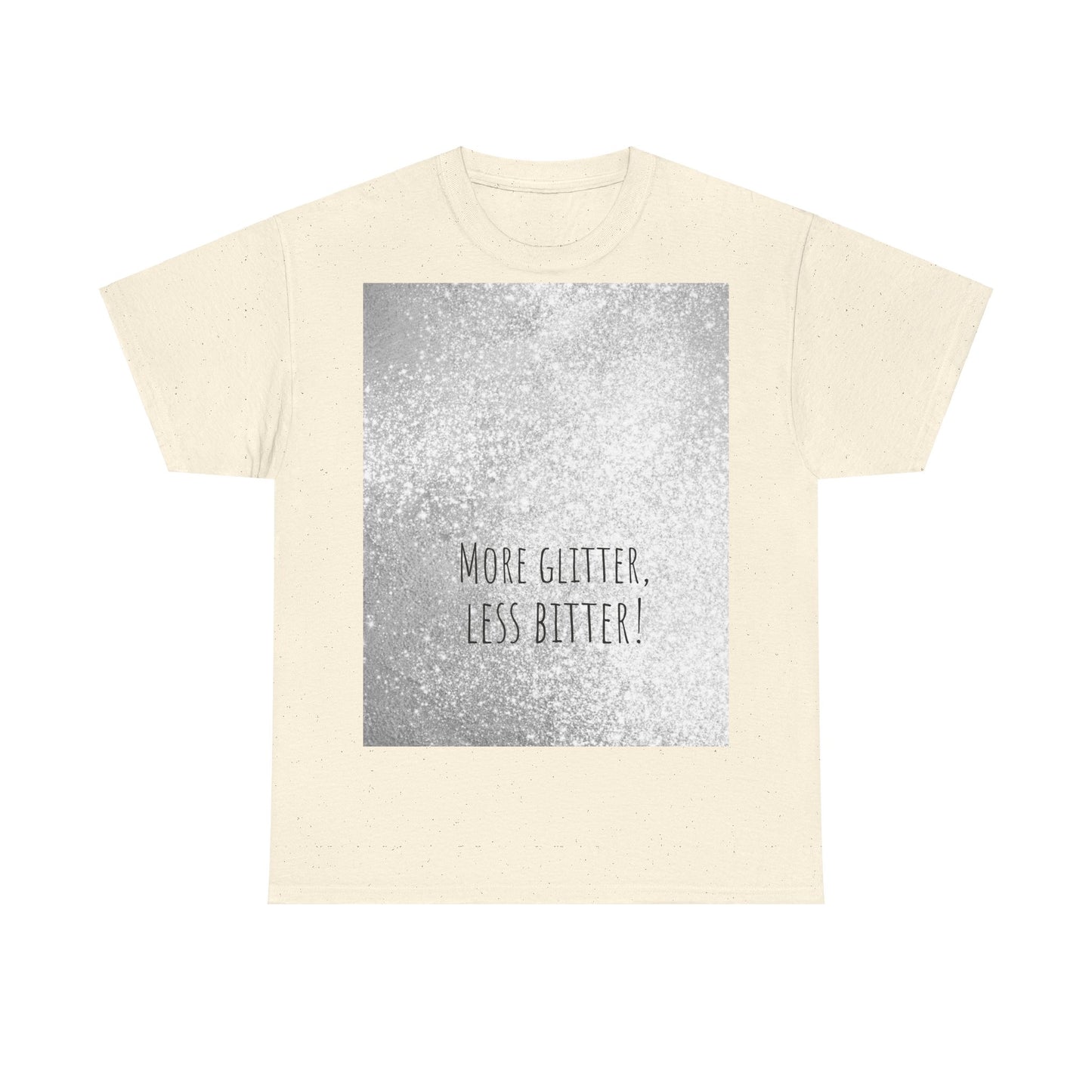 More Glitter Less Bitter Funny Shirt, woordspeling Premium T-shirt, shirt grappige woordspeling, shirt glitter grap, shirt minder bitter
