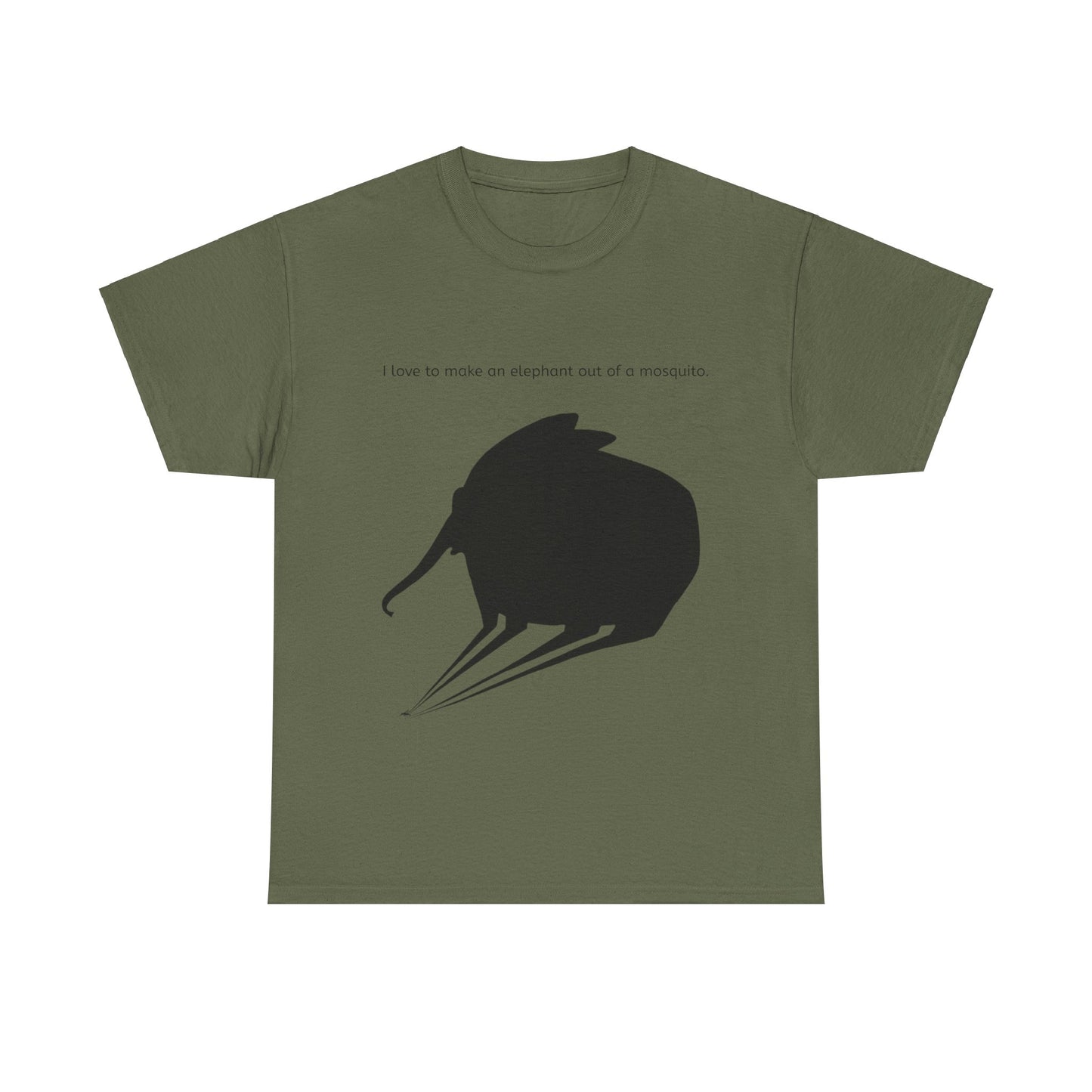 Grappige Unisex Katoenen T-Shirt - I love to make elephant mosquito - Pun Funny Dutch Shirt Language Gift Idea