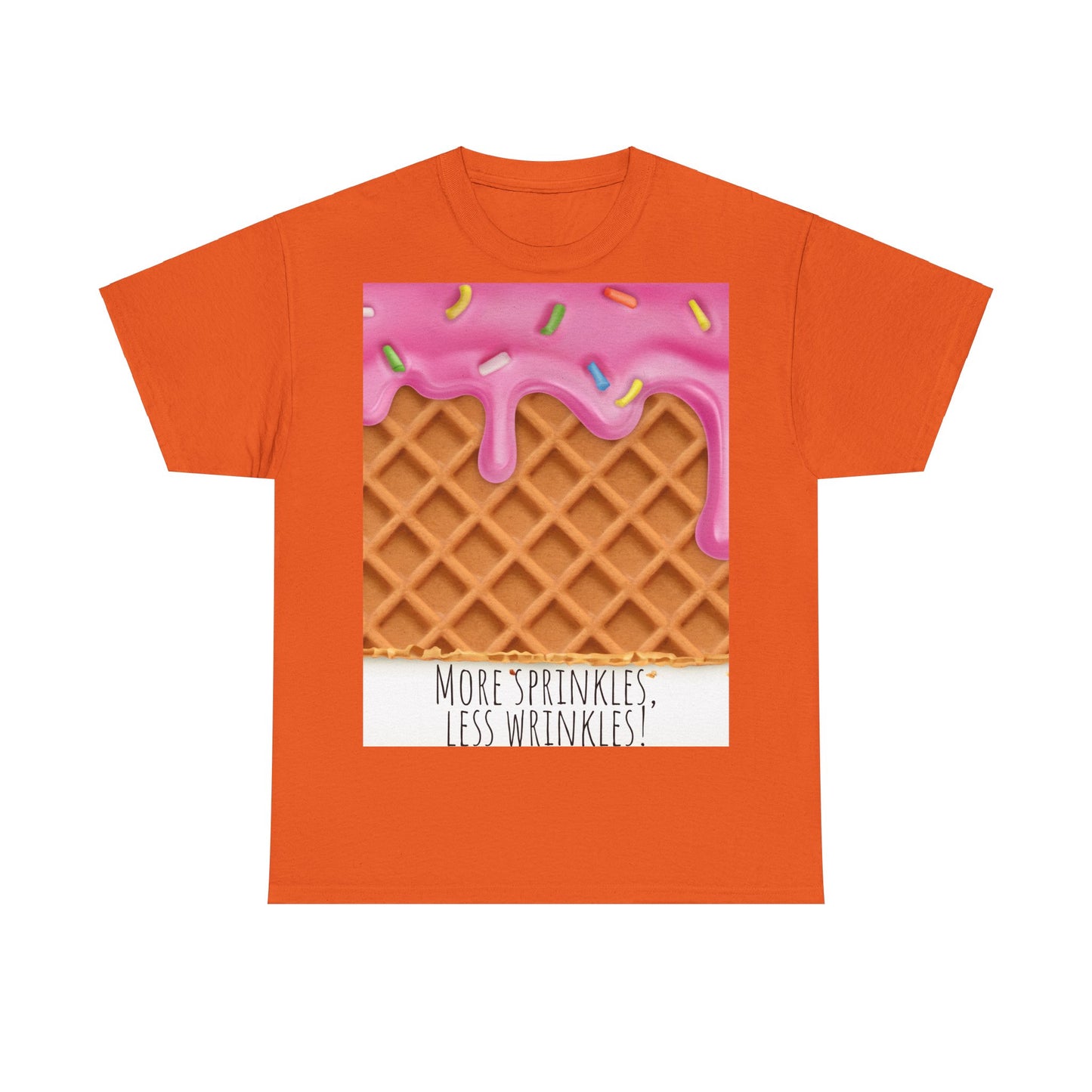 More Sprinkles Less Wrinkles Grappige woordspeling Premium T-shirt, shirt grappige woordspeling, shirt strooiselgrap, shirt minder rimpels