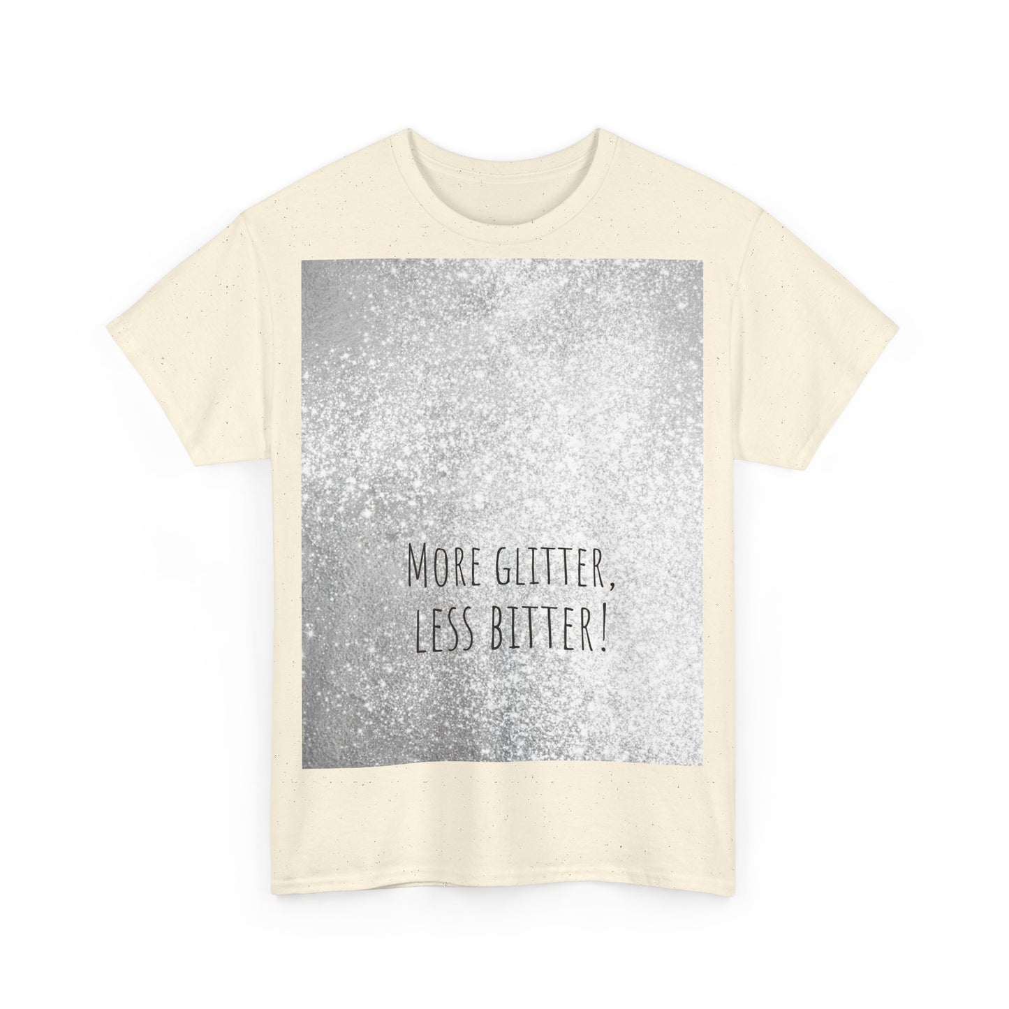 More Glitter Less Bitter Funny Shirt, woordspeling Premium T-shirt, shirt grappige woordspeling, shirt glitter grap, shirt minder bitter
