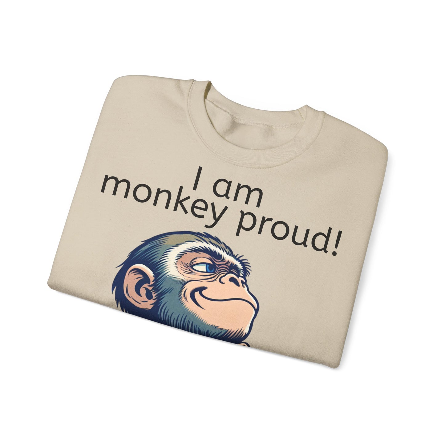 Grappige Unisex Sweatshirt - Monkey proud - Pun Funny Dutch Sweatshirt Language Gift Idea Leuk Vis Water Cadeau Idee Aap Apen Animal Leuk