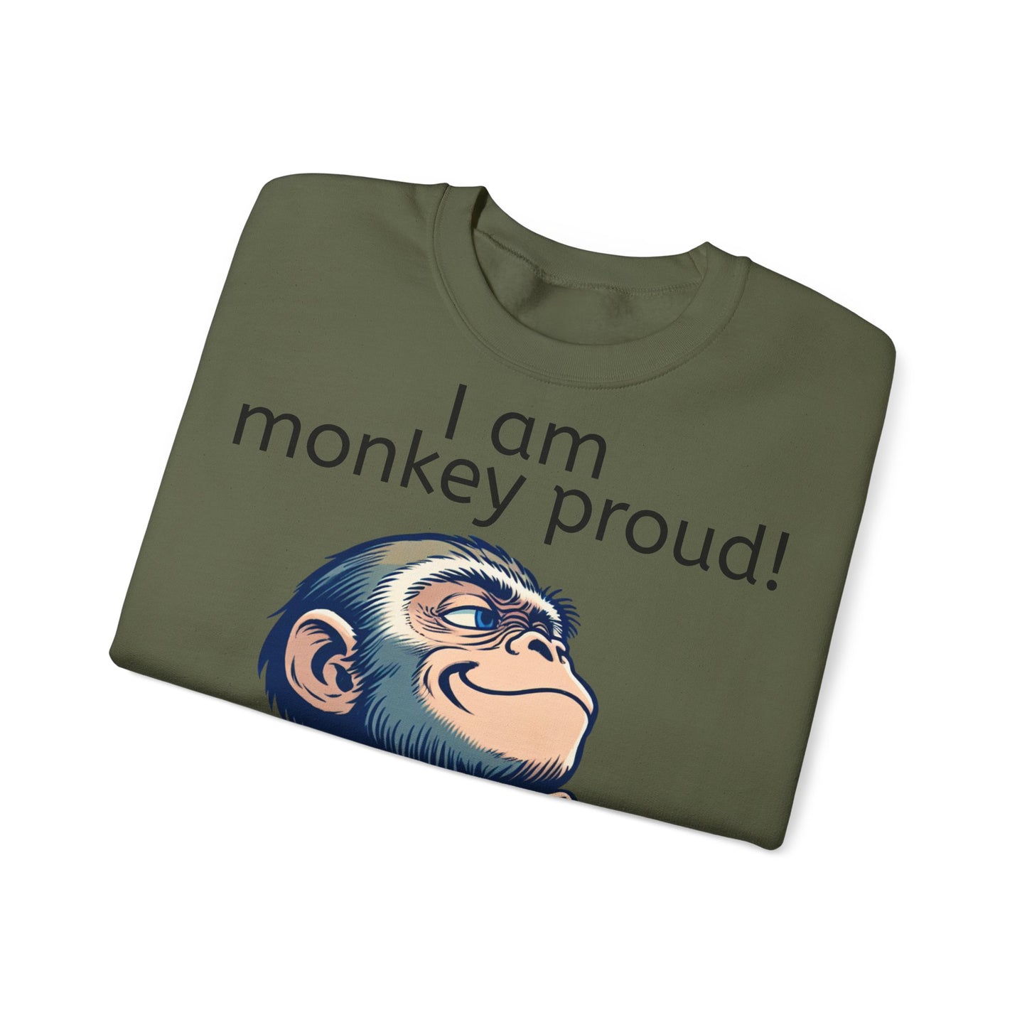 Grappige Unisex Sweatshirt - Monkey proud - Pun Funny Dutch Sweatshirt Language Gift Idea Leuk Vis Water Cadeau Idee Aap Apen Animal Leuk