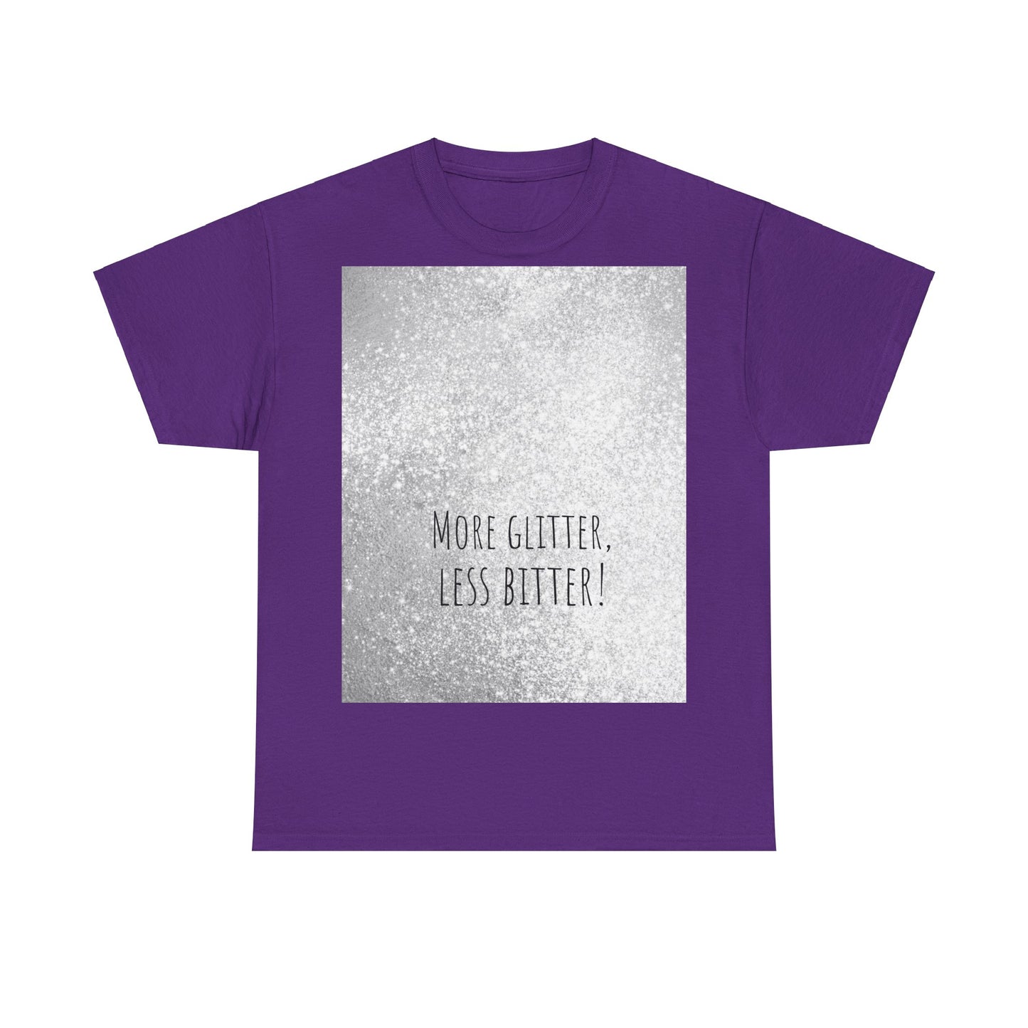 More Glitter Less Bitter Funny Shirt, woordspeling Premium T-shirt, shirt grappige woordspeling, shirt glitter grap, shirt minder bitter