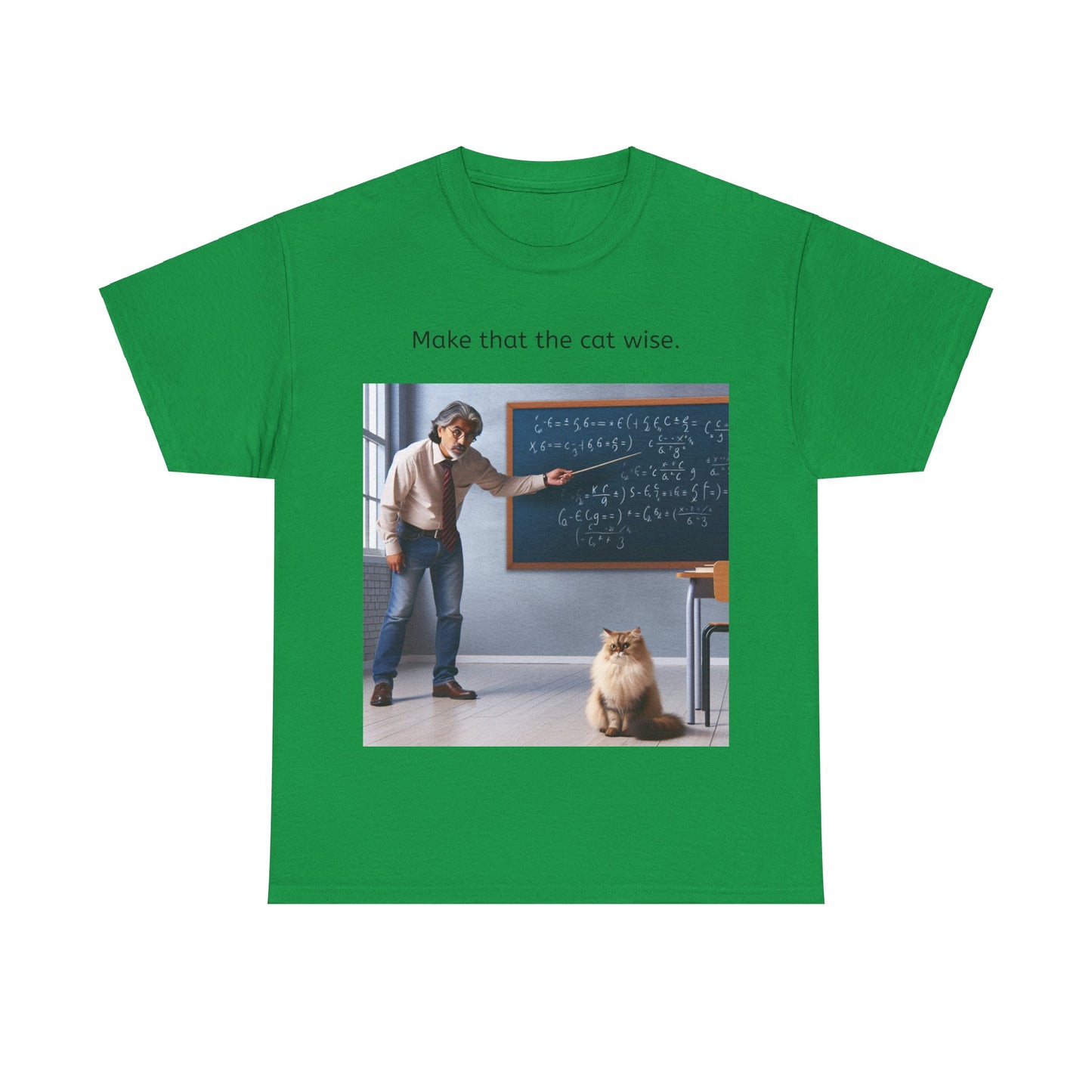 Grappige Unisex Katoenen T-Shirt - Make that the cat wise - Pun Funny Dutch Shirt Language Gift Idea