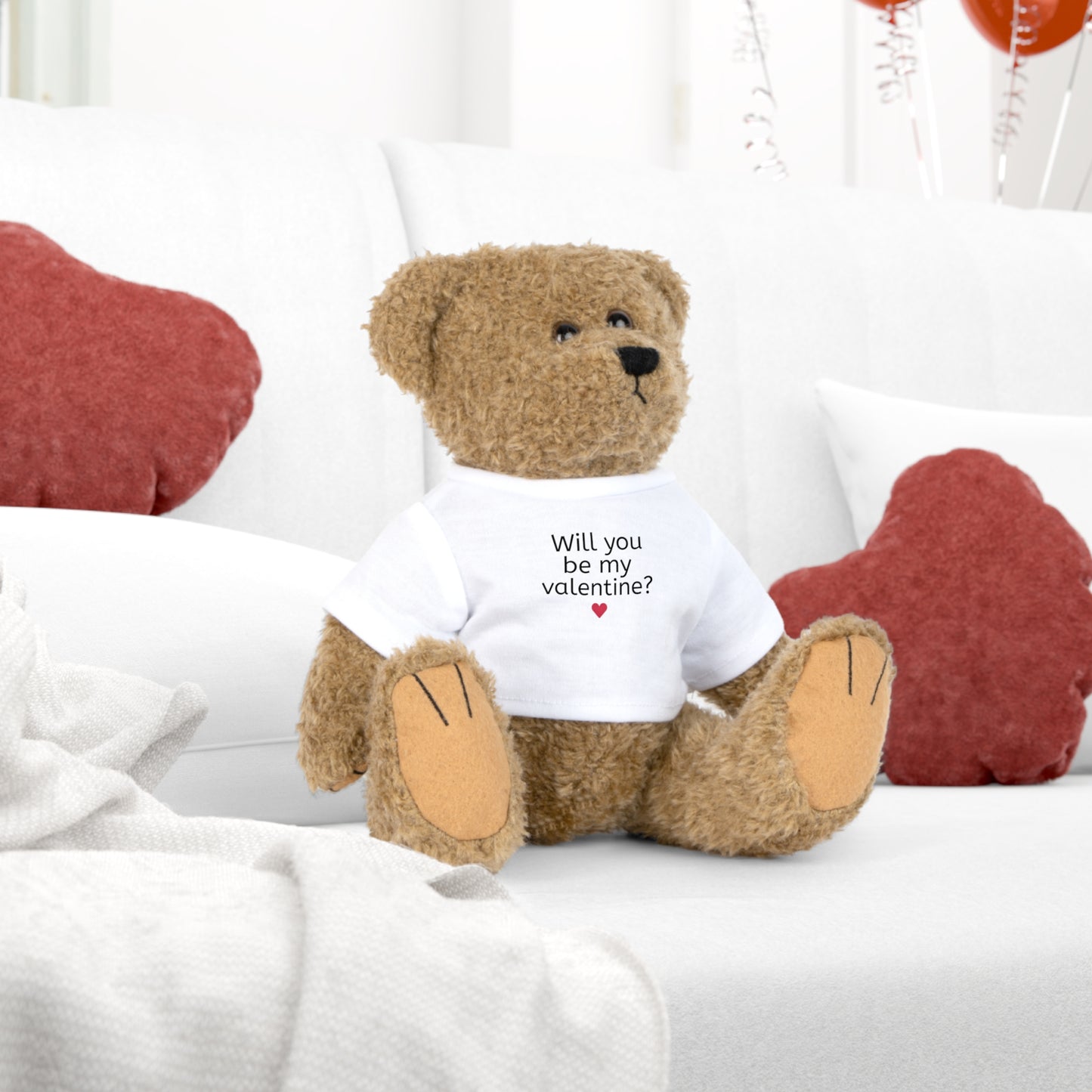 Plush Toy with T-Shirt Valentine Hart Love/ Zachte knuffel met T-Shirt Valentijnsdag Liefde Schattig Knuffel Cute Hart Liefde
