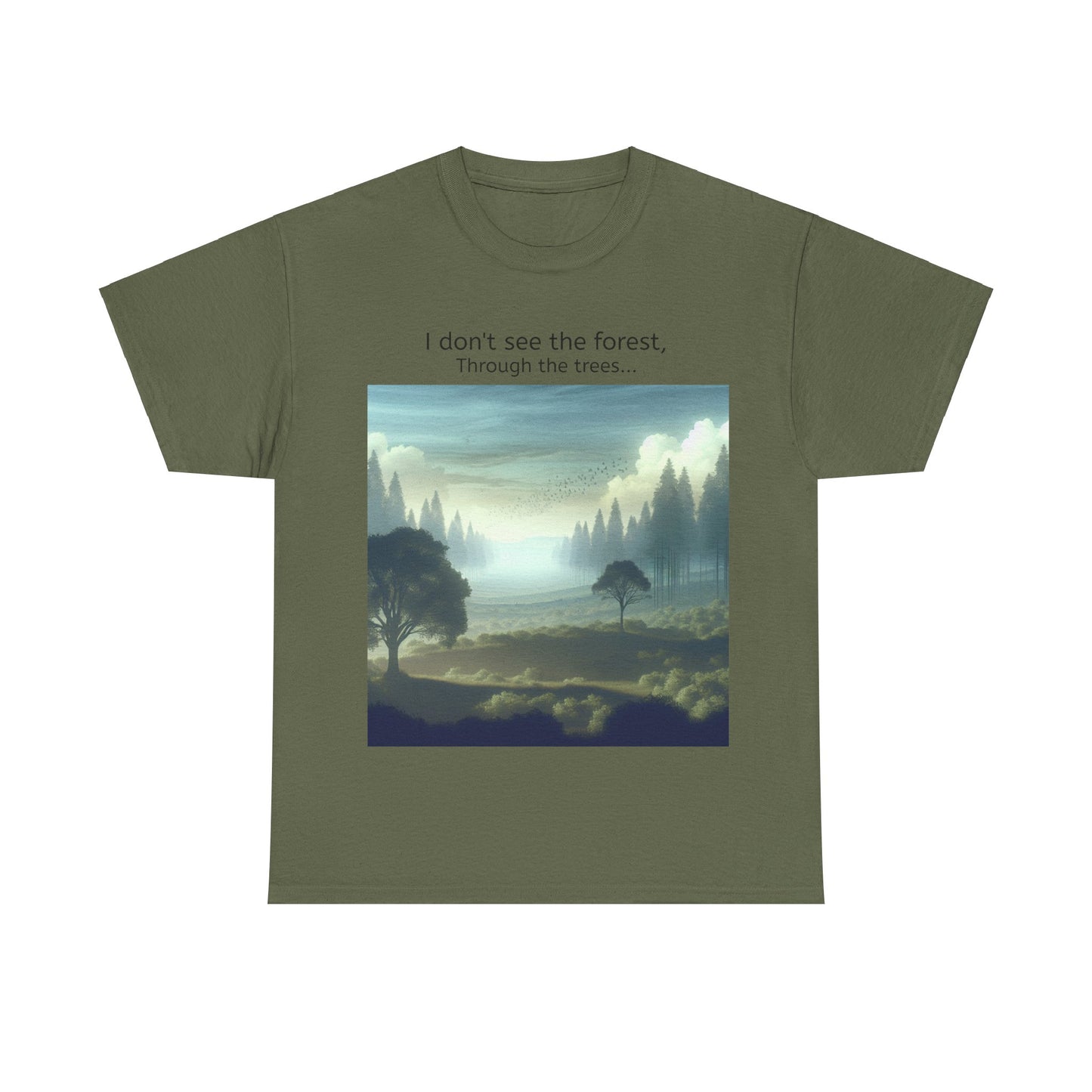 Grappige Unisex Katoenen T-Shirt - I dont see the forest through the trees - Pun Funny Dutch Shirt Language Gift Idea
