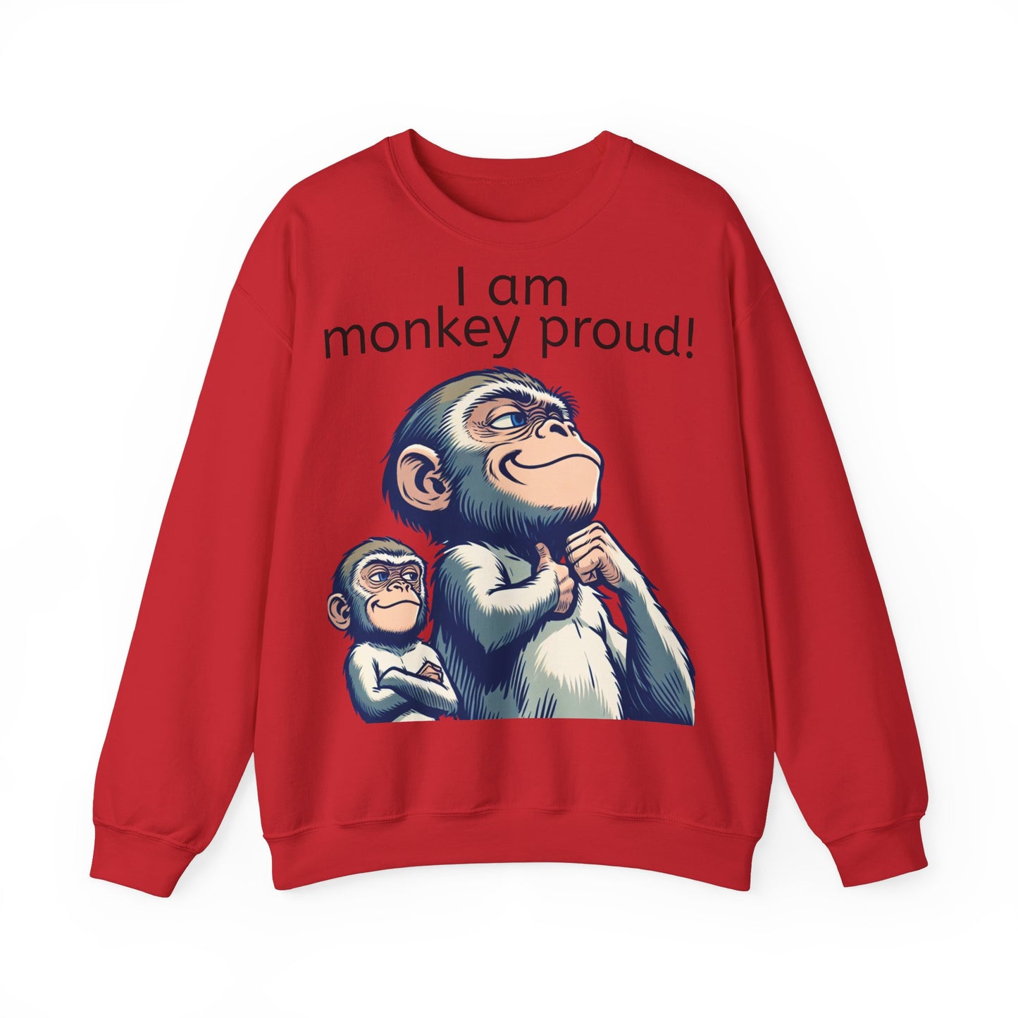 Grappige Unisex Sweatshirt - Monkey proud - Pun Funny Dutch Sweatshirt Language Gift Idea Leuk Vis Water Cadeau Idee Aap Apen Animal Leuk