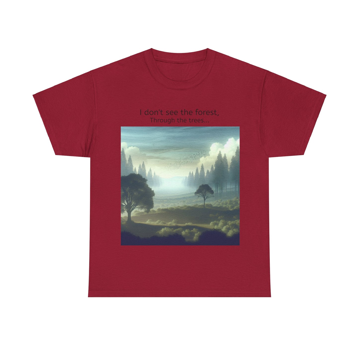 Grappige Unisex Katoenen T-Shirt - I dont see the forest through the trees - Pun Funny Dutch Shirt Language Gift Idea