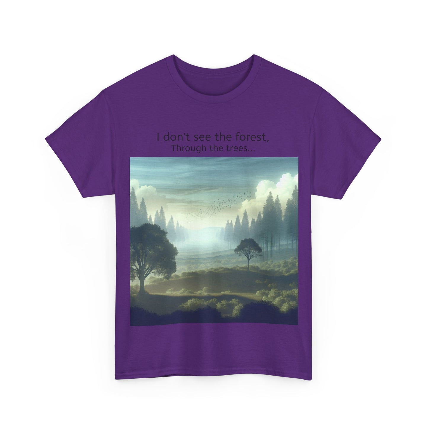 Grappige Unisex Katoenen T-Shirt - I dont see the forest through the trees - Pun Funny Dutch Shirt Language Gift Idea