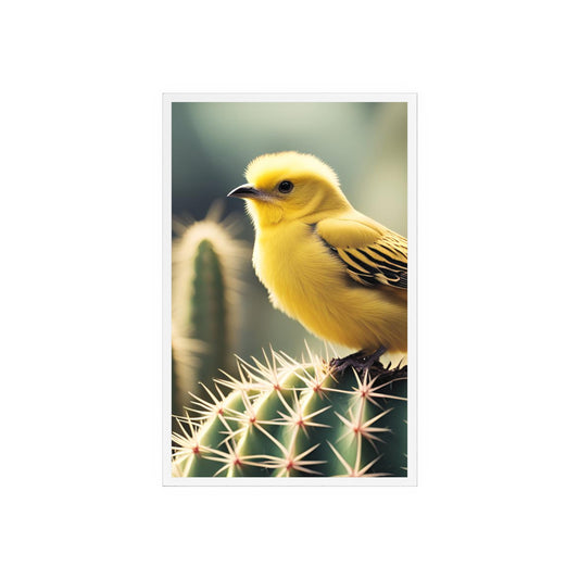 Acrylic Sign, Natural Bird Cacti Design, Home Office Decor Trend, Beautiful Country Style, Gift, Desk, Bureau Cadeu Idee Vogel Cactus