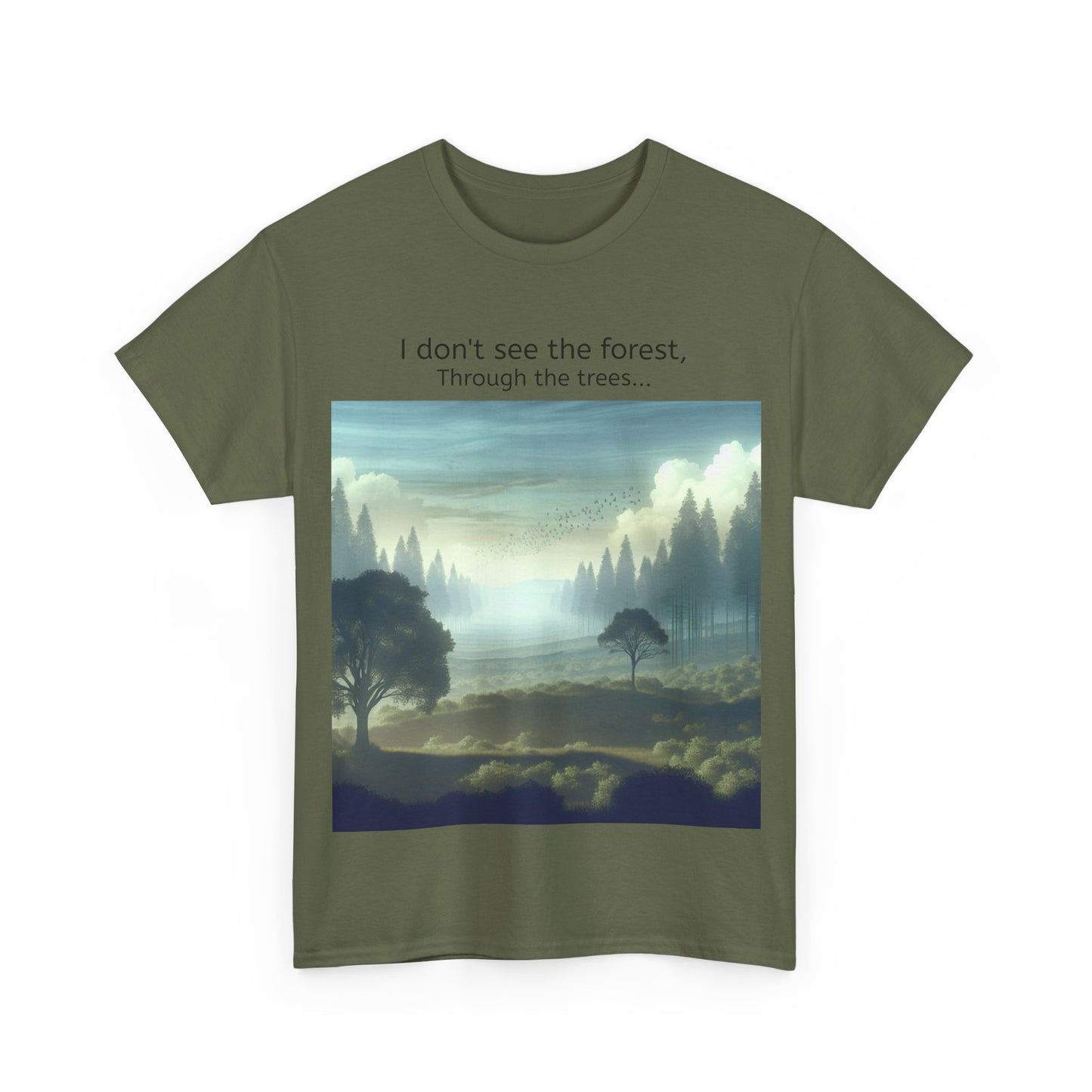 Grappige Unisex Katoenen T-Shirt - I dont see the forest through the trees - Pun Funny Dutch Shirt Language Gift Idea