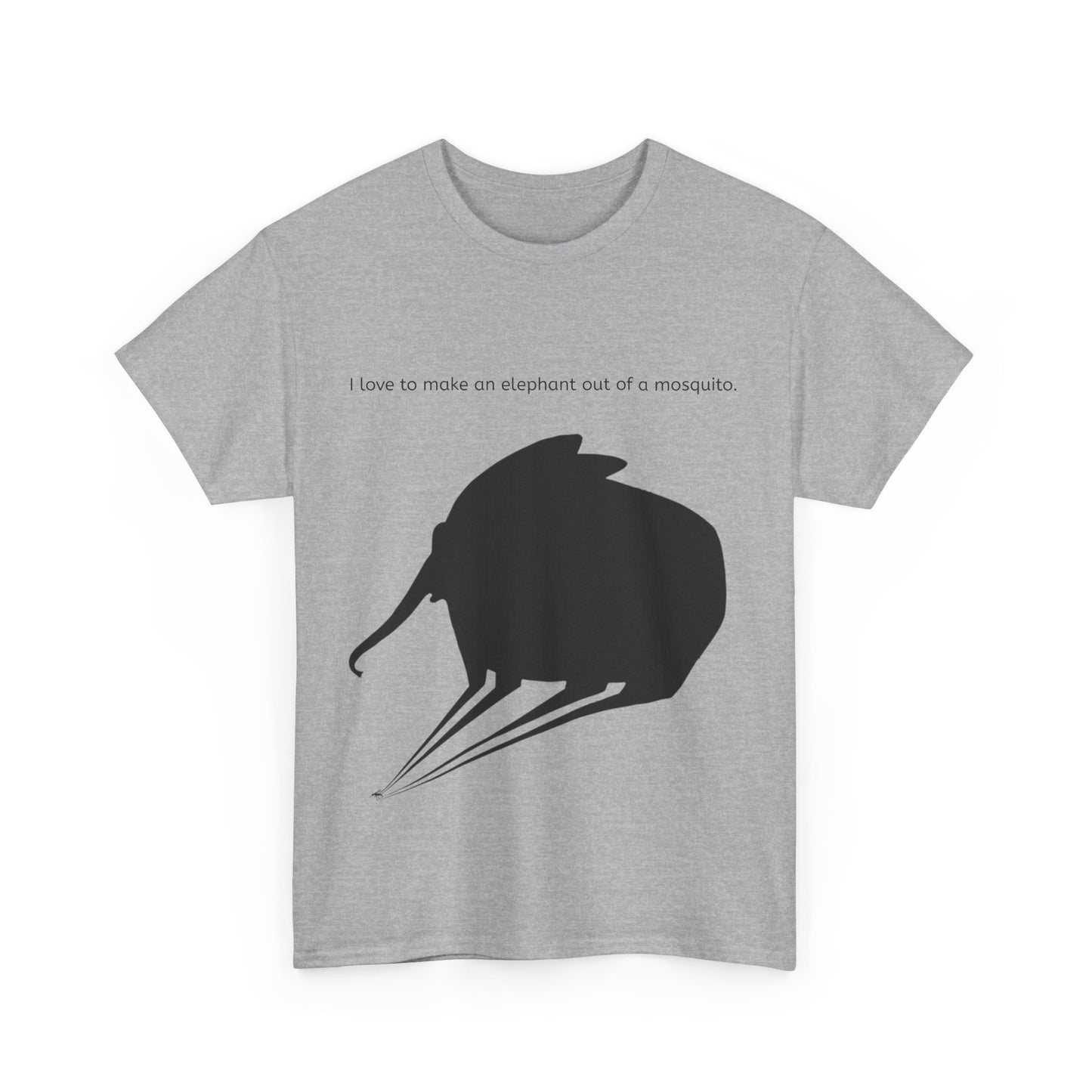 Grappige Unisex Katoenen T-Shirt - I love to make elephant mosquito - Pun Funny Dutch Shirt Language Gift Idea