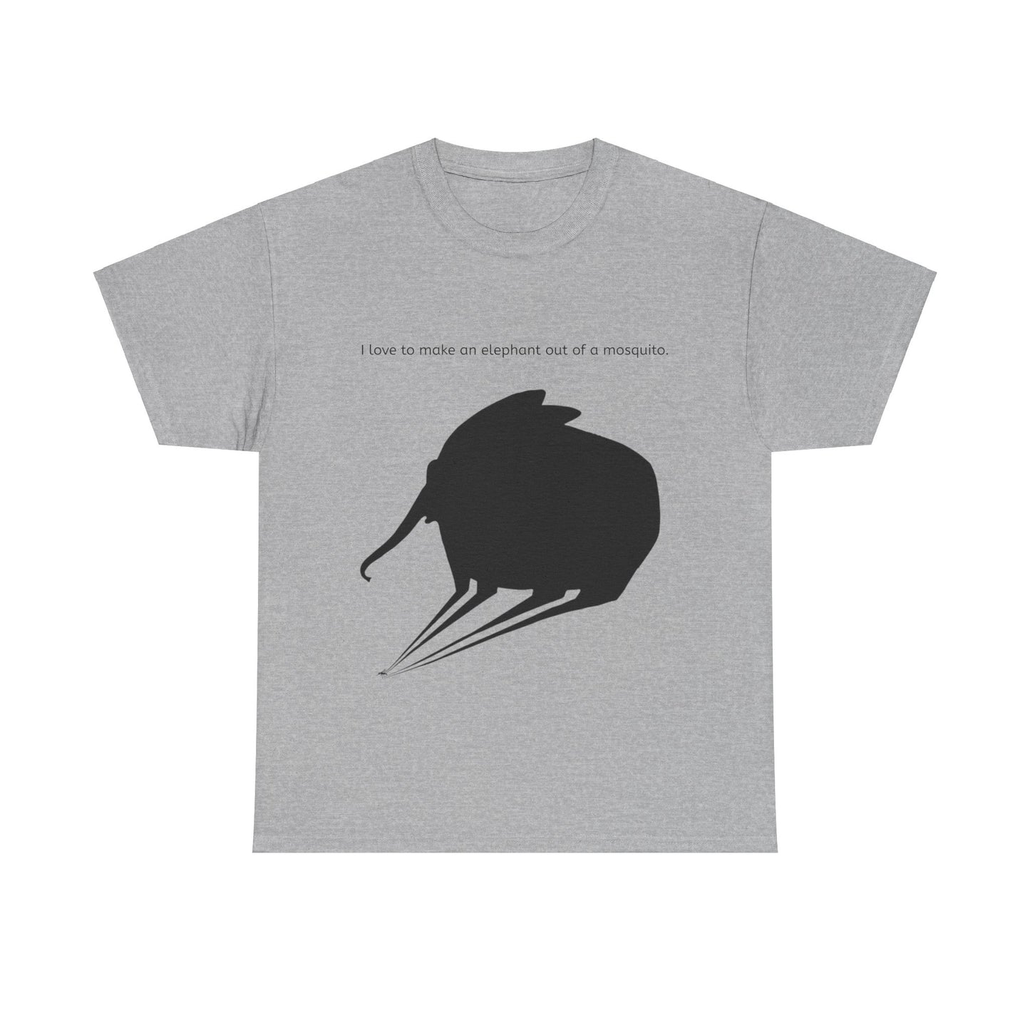 Grappige Unisex Katoenen T-Shirt - I love to make elephant mosquito - Pun Funny Dutch Shirt Language Gift Idea