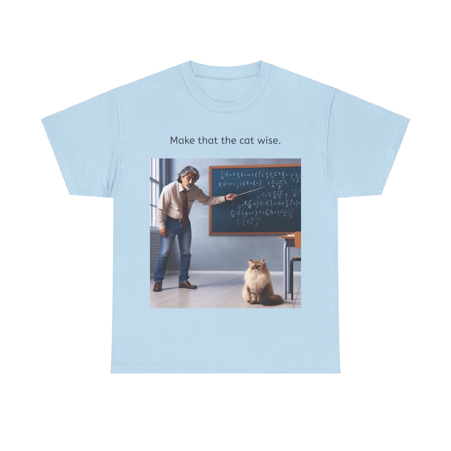 Grappige Unisex Katoenen T-Shirt - Make that the cat wise - Pun Funny Dutch Shirt Language Gift Idea