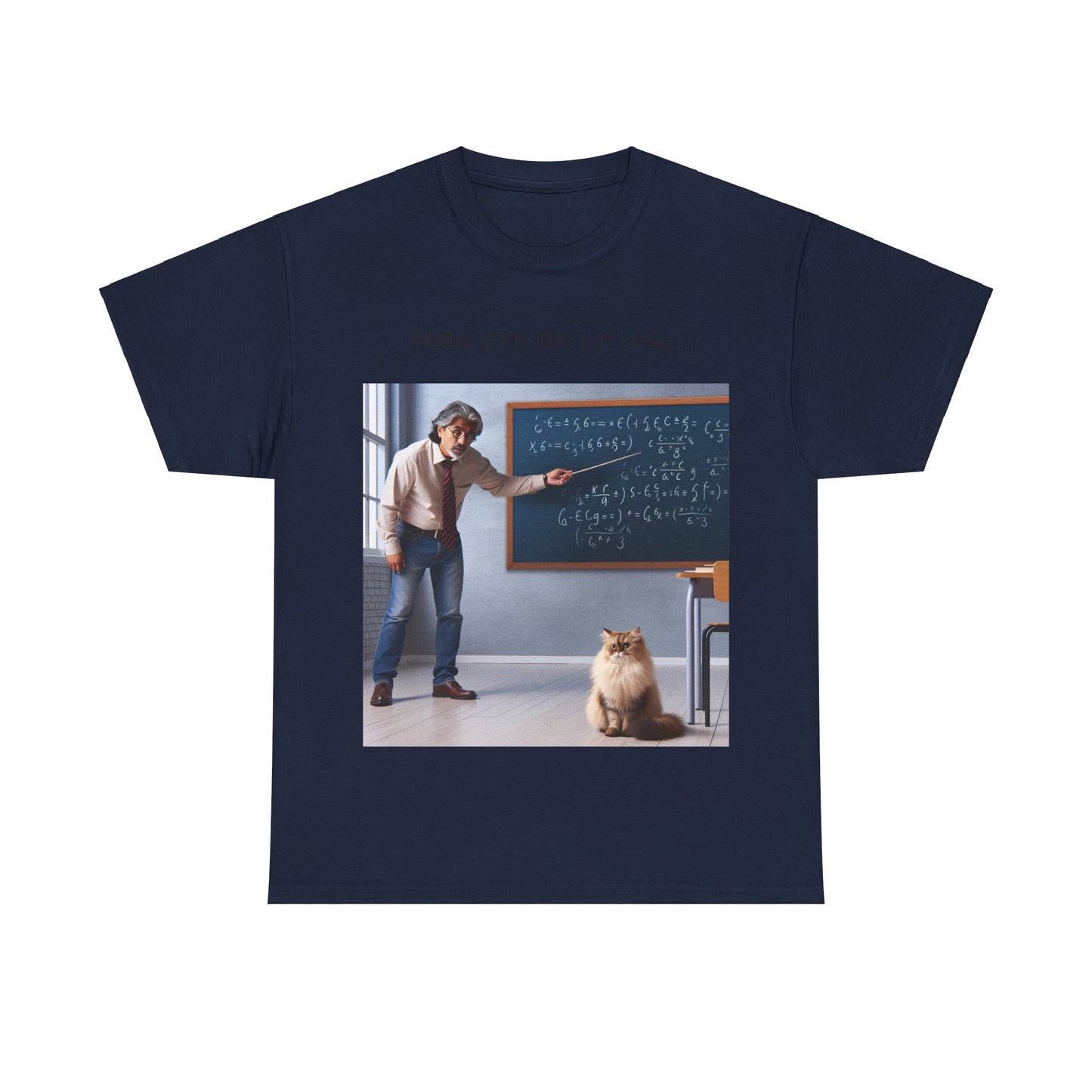 Grappige Unisex Katoenen T-Shirt - Make that the cat wise - Pun Funny Dutch Shirt Language Gift Idea