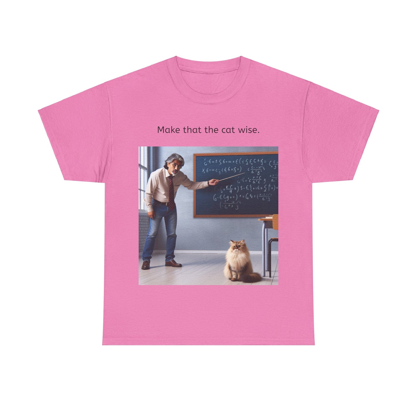 Grappige Unisex Katoenen T-Shirt - Make that the cat wise - Pun Funny Dutch Shirt Language Gift Idea