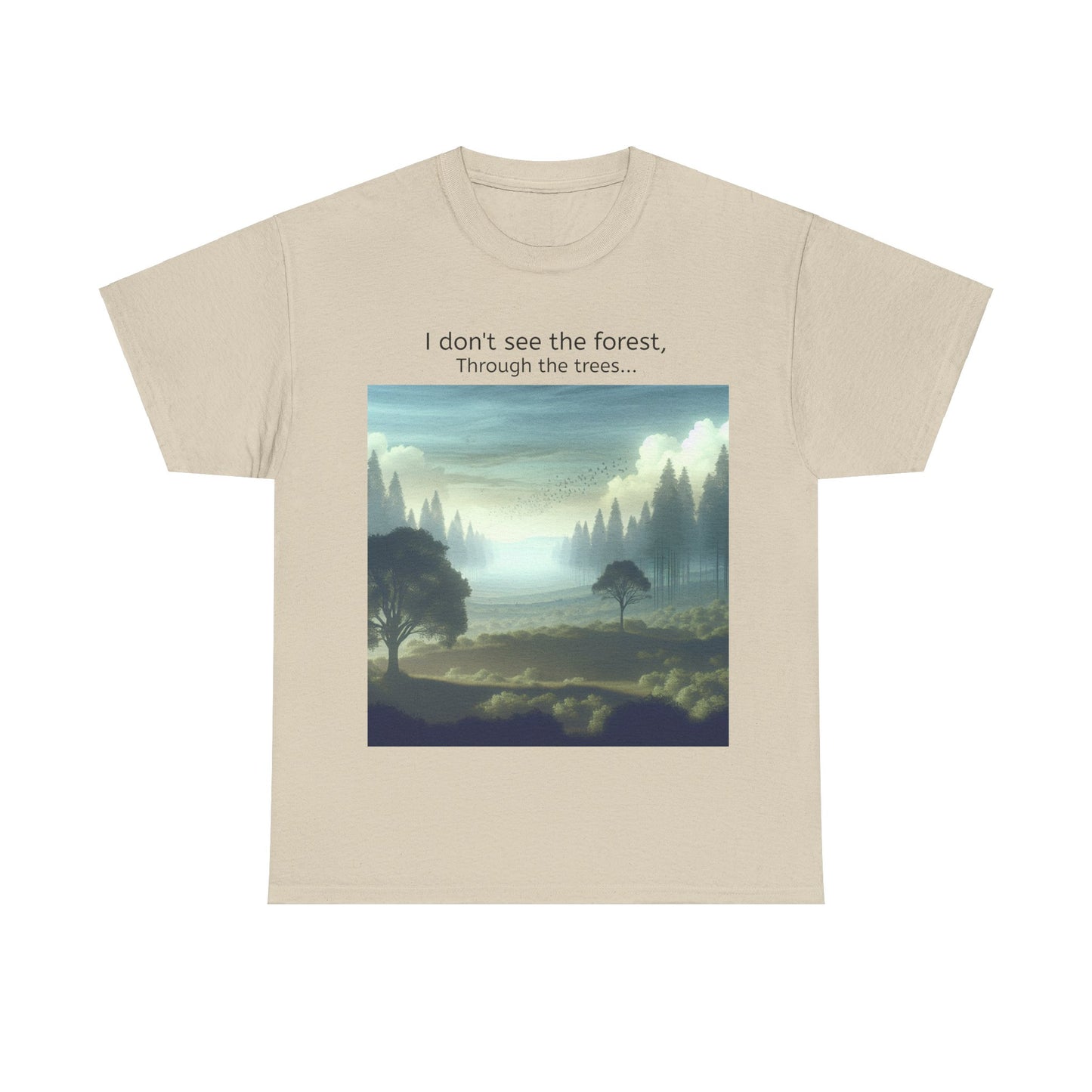 Grappige Unisex Katoenen T-Shirt - I dont see the forest through the trees - Pun Funny Dutch Shirt Language Gift Idea