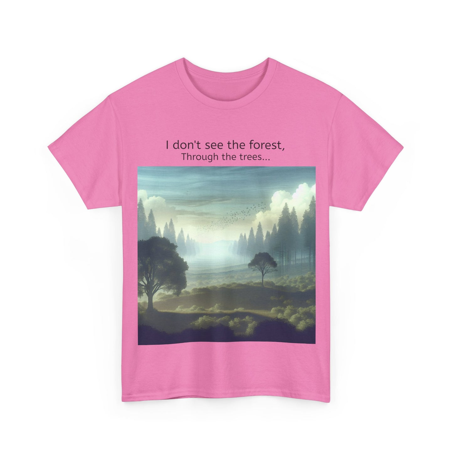 Grappige Unisex Katoenen T-Shirt - I dont see the forest through the trees - Pun Funny Dutch Shirt Language Gift Idea